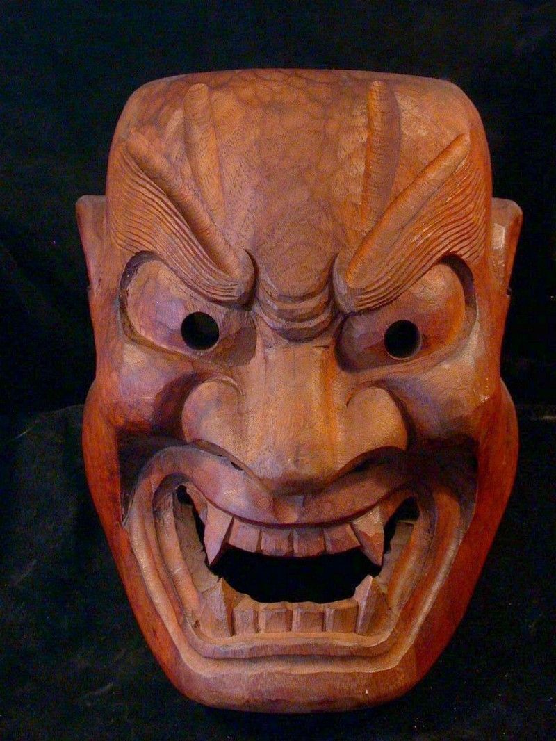 MASQUE FEROCE ANTIQUE JAPONAIS